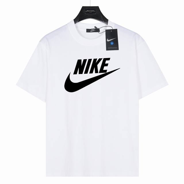 Nike classic Nike letter print model number: Nk01 White 240g heavyweight small d