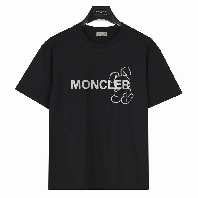 Moncler] Cartoon font rabbit pattern model number: Mk10 Black 240g heavyweight s