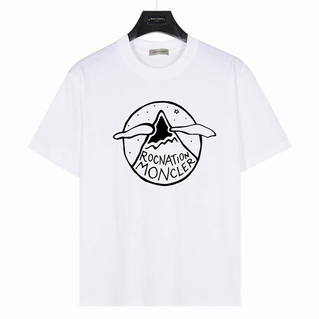 Moncler & Roc Nation co-branded series logo number: Mk06 White 240g heavyweight