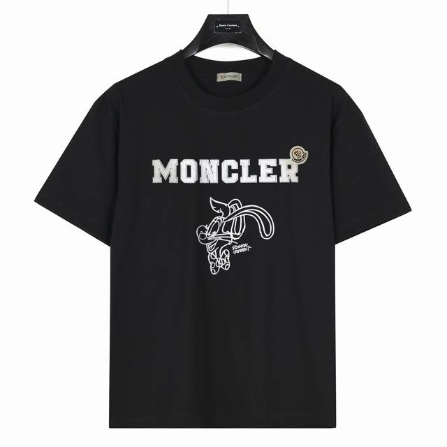 Moncler] Peter Rabbit Sketch Print Style No.: Mk04 Black 240g heavyweight small