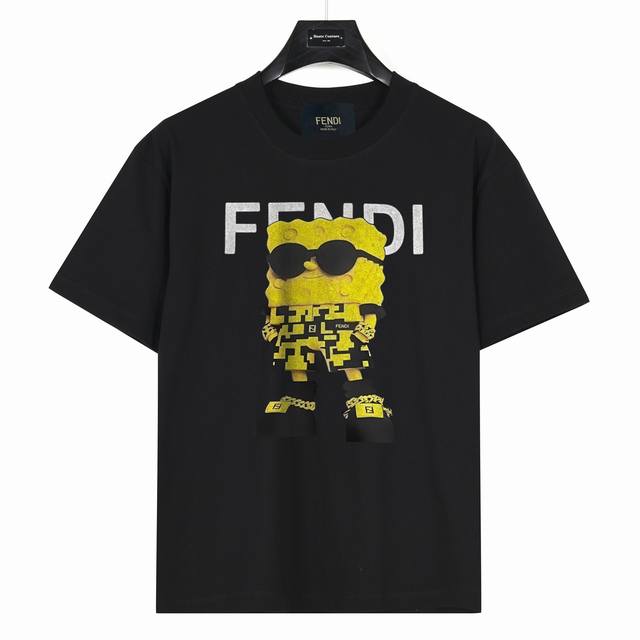 Fendi SpongeBob SquarePants co-branded model number: Fd01 Black 240g heavyweight