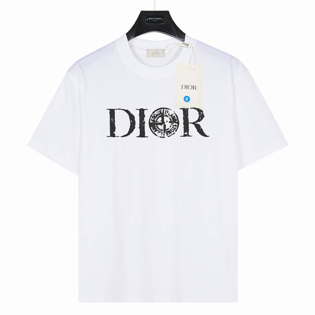 Dior & Stone Island joint model number: Dr02 White 240g heavyweight small drop s