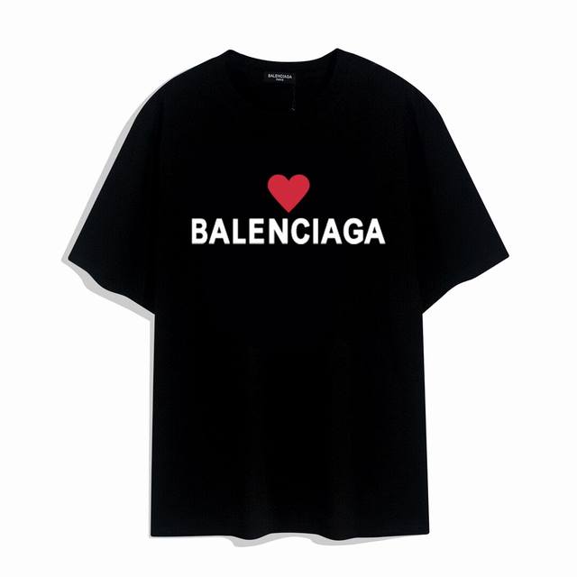 Balenciaga Valentine's Day limited edition heart short sleeves, quality upgrade,