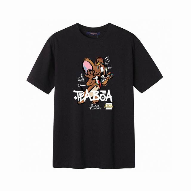 Lv new mouse letter short-sleeved T-shirt, simple design looks very generous! Th