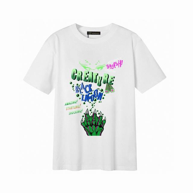 Versace Versace claw letter short-sleeved T-shirt, simple design looks very gene