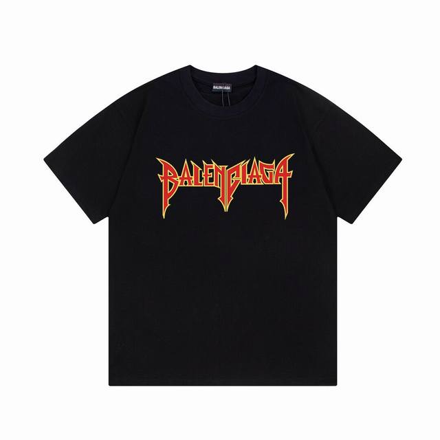 Balenciaga flame letter short sleeves, Upgraded quality, exquisite workmanship,