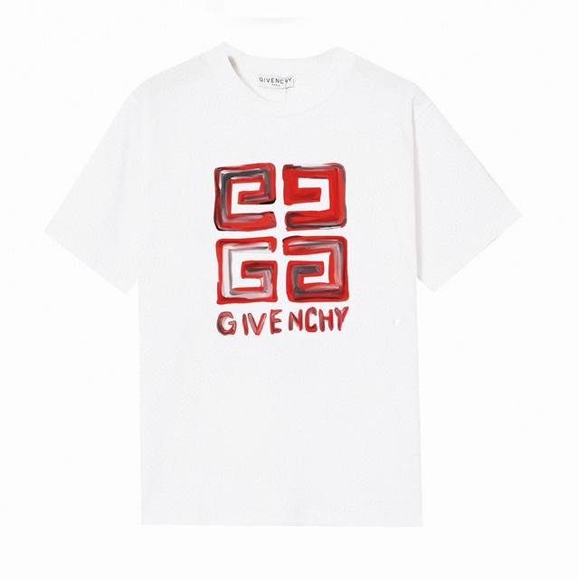 Givenchy Givenchy red letter short-sleeved T-shirt, simple design looks very gen