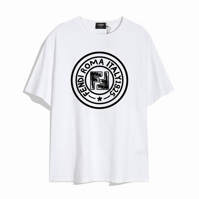Fendi's new California Sky series graffiti short-sleeved T-shirt, the elegant de
