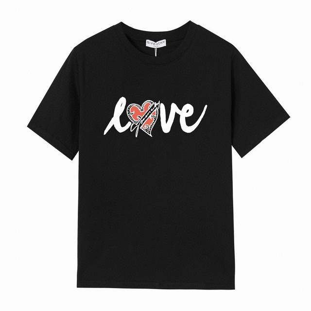 Givenchy Givenchy Love letter short-sleeved T-shirt, simple design looks very ge