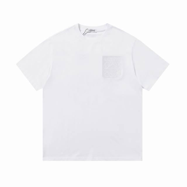 New arrival High version Loewe Loewe pocket logo embroidered short sleeves 240g