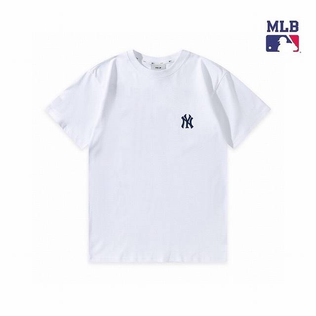 New High version Mlb oblique Logo old flower full print short sleeves Unisex sty