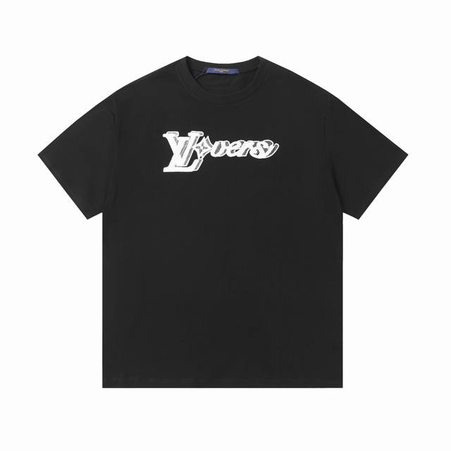 High version Louis Vuitton Louis Vuitton embroidered gray and black letters shor