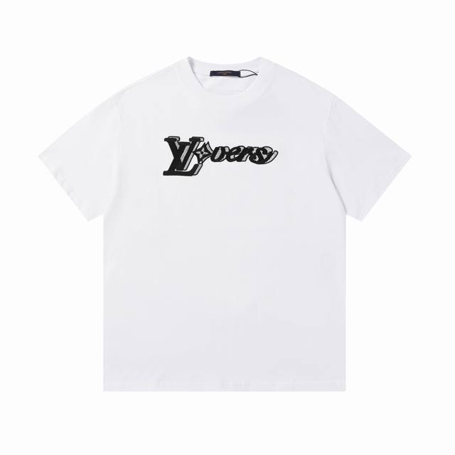 High version Louis Vuitton Louis Vuitton embroidered gray and black letters shor