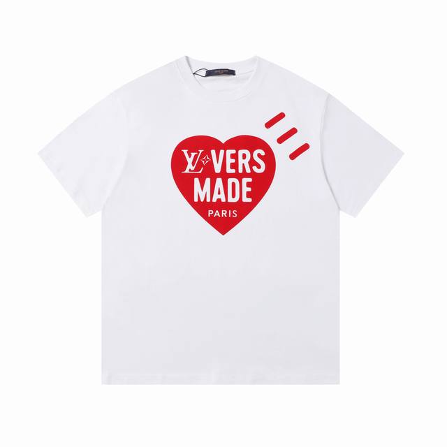 New arrival High version Louis Vuitton heart print short sleeves Highest version