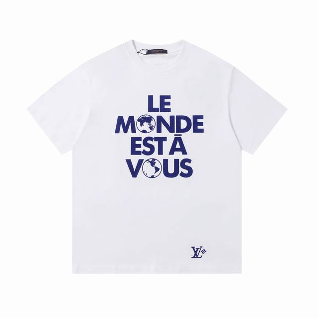 New arrival High version Louis Vuitton The world belongs to you printed short sl