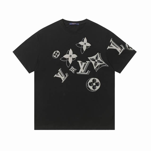New arrival High version Louis Vuitton old flower foam printed short sleeves Hig