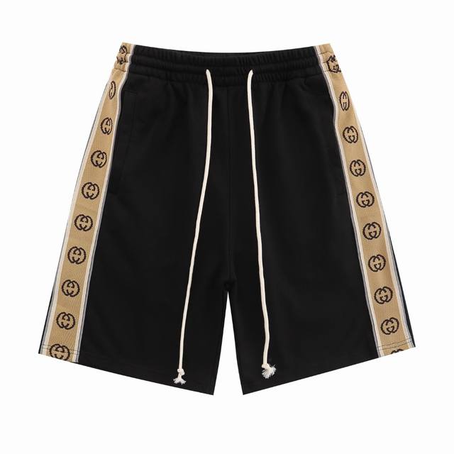 New arrival High version Gucci side reflective webbing knitted shorts Gucci labe