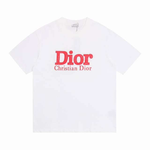 New arrival High version Dior Dior silicone letter burst short-sleeved T-shirt H