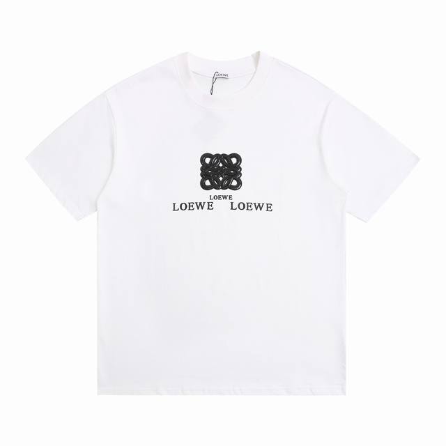 New arrival High version Loewe silicone hot pattern round neck short sleeve T-sh