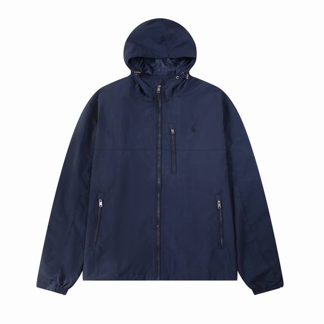 New arrival Ralph Lauren Ss classic small logo embroidered hooded zipper windpro