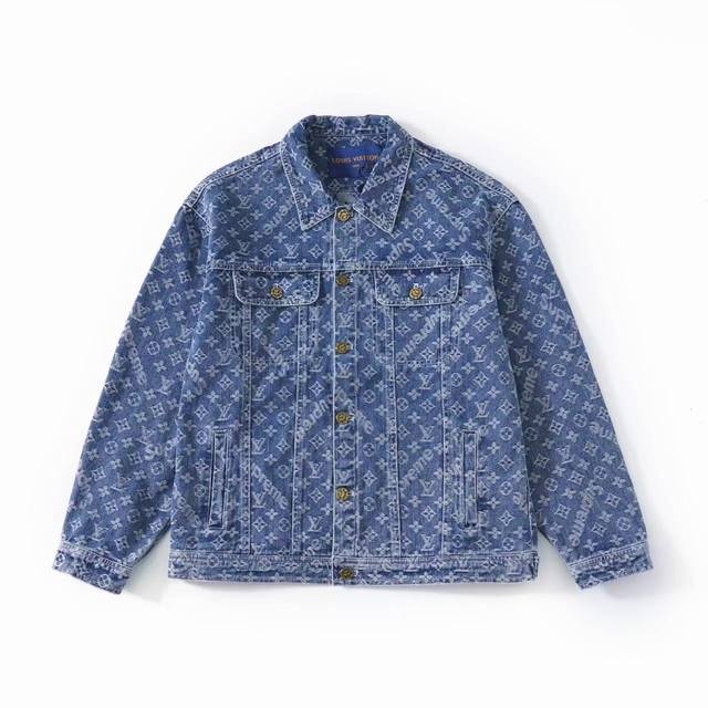New arrival Highest version on the market Louis Vuitton washed denim double pock