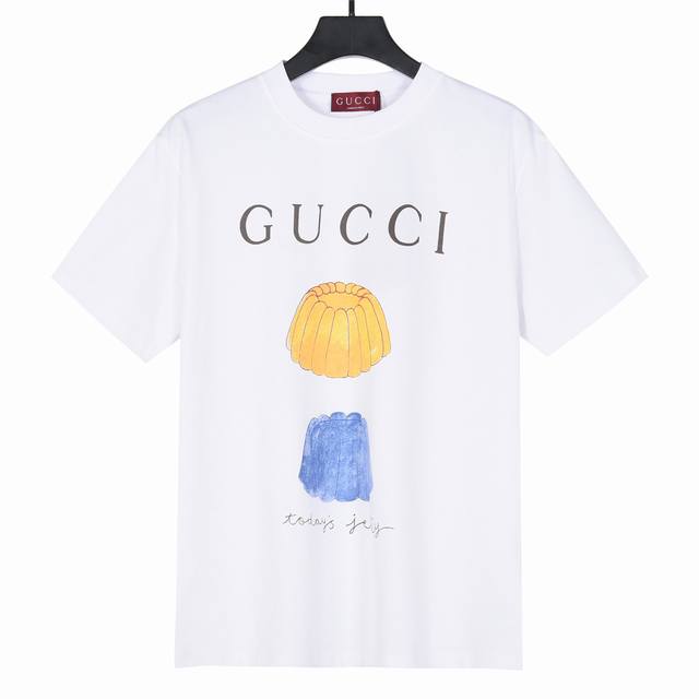 Gucci illustration series Digital direct printing short-sleeved T-shirt 280g dou