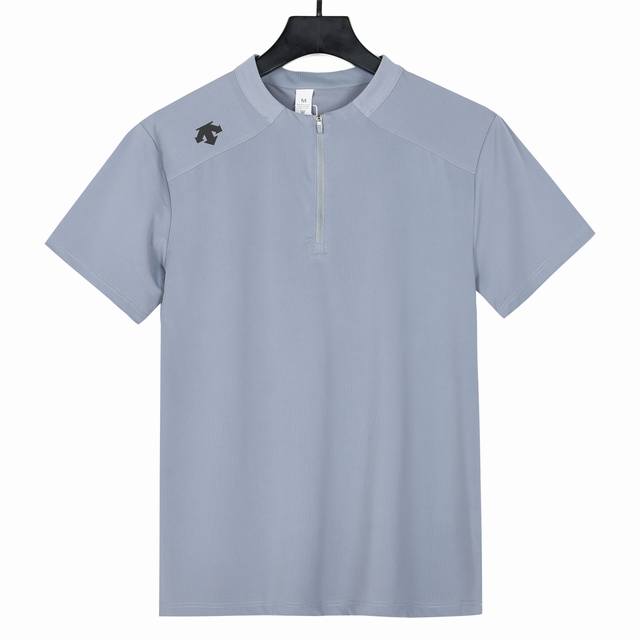 Descente summer new high elastic quick-drying technology half-zip stand collar o