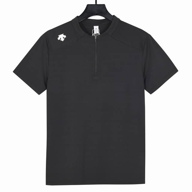 Descente summer new high elastic quick-drying technology half-zip stand collar o