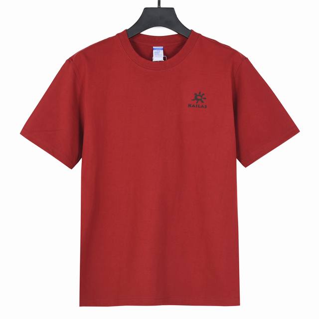 Kailas-Kailas double yarn pure cotton short-sleeved T-shirt couple style. High-q