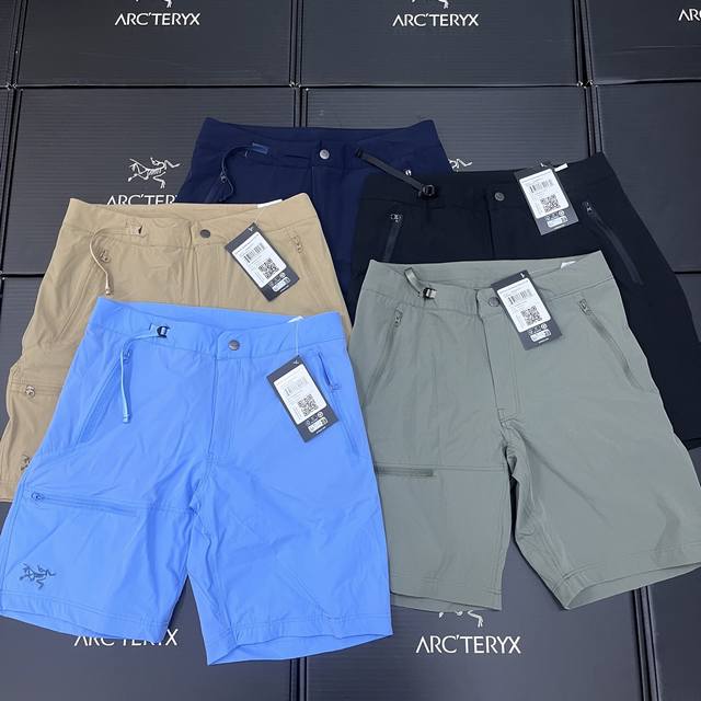 Arcteryx Gamma Lightweight Short 9 Solid Color Logo Embroidery Button Straight S