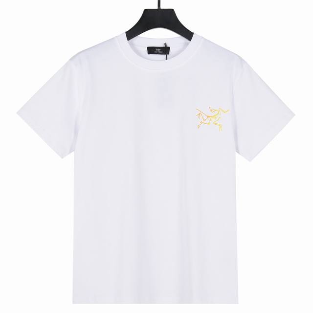 Arcteryx 25Ss new gold gradient logo bird front and back printed short-sleeved T