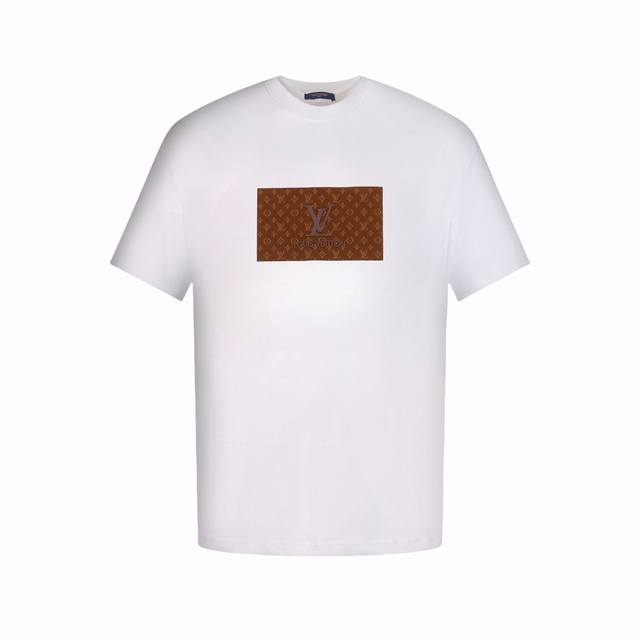 Louis Vuitton flocked three-dimensional pressed logo short-sleeved T-shirt The c