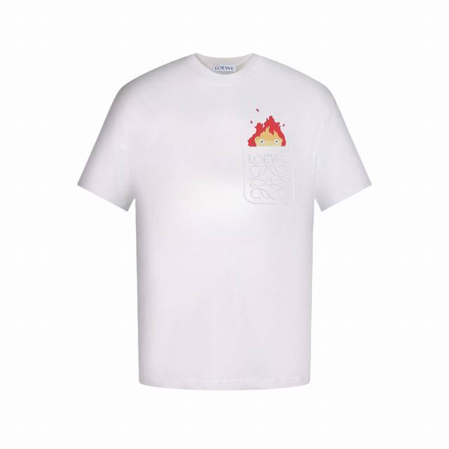 Loewe's limited edition Chinchilla pocket flame embroidered short-sleeved T-shir
