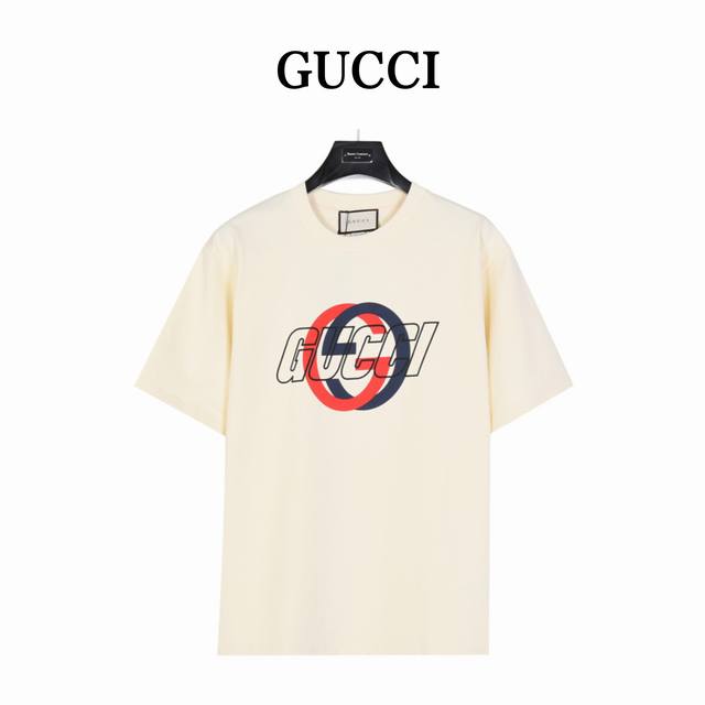 Gucci Gucci Interlocking G Logo Foam Print Short Sleeve T-shirt The early spring