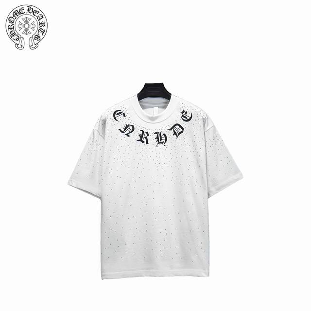 Chrome Hearts 25Ss Gypsophila pressed Sanskrit short sleeves Made of 32-count do