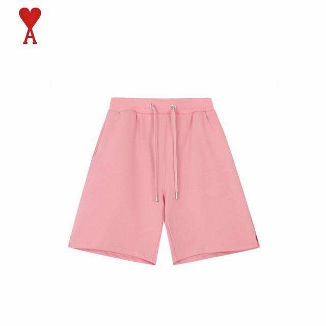 Ami Amy Macaron Love Embroidery Classic Shorts Put aside all the messy words and