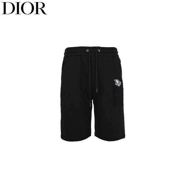 Dior 24Fw embroidered logo shorts The logo badge is designed by embroidery, cust