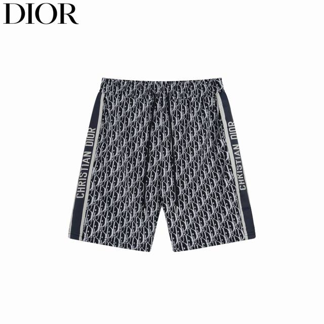 Dior 24Fw monogram full print ribbon shorts Ribbon stitching on both sides with