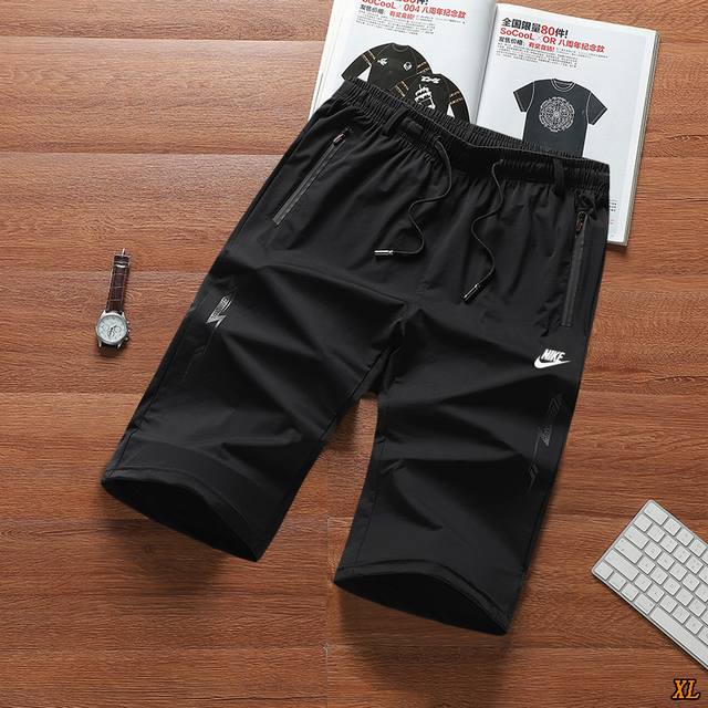 Nike exclusive real shot of the new summer high-quality M-8Xl ice silk seven-poi