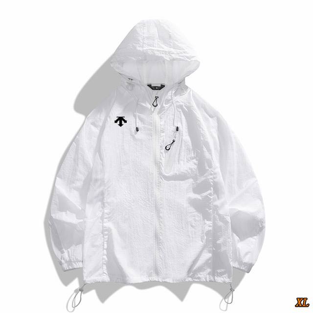 Descente exclusive real shot of the new summer high-quality luminous zipper refl