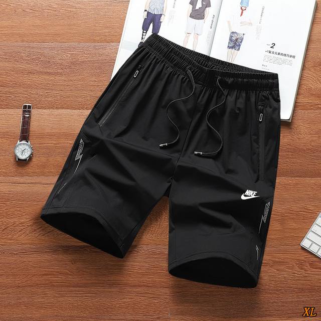 Nike exclusive real shot of the new summer high-quality M-8Xl ice silk shorts hi
