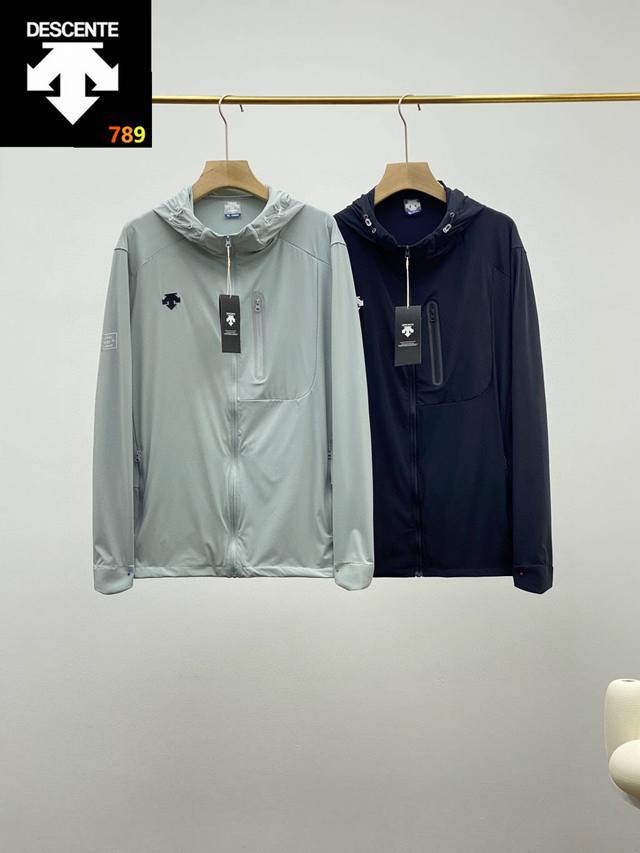 Descente*Descente* Summer new couple outdoor leisure hooded ice silk quick-dryin