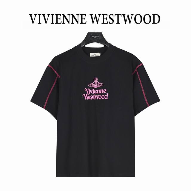 Vivienne Westwood 25Ss Logo pattern printed short-sleeved T-shirt with visible s