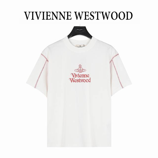 Vivienne Westwood 25Ss Logo pattern printed short-sleeved T-shirt with visible s