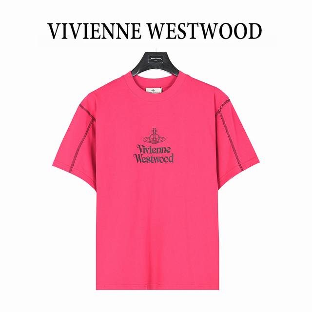 Vivienne Westwood 25Ss Logo pattern printed short-sleeved T-shirt with visible s