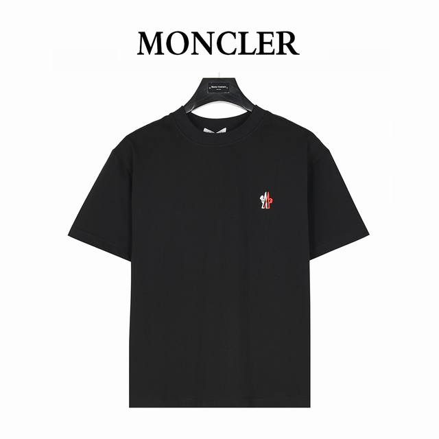 Moncler 25Ss short-sleeved T-shirt with small embroidery and three-dimensional l