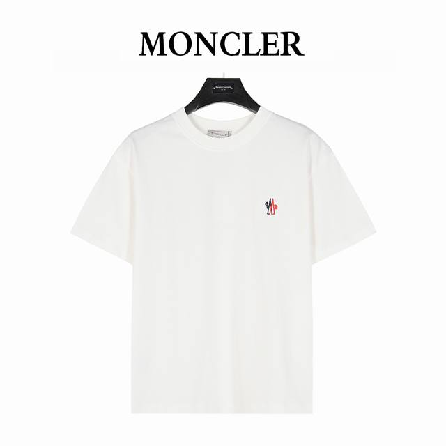 Moncler 25Ss short-sleeved T-shirt with small embroidery and three-dimensional l