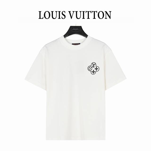 Louis Vuitton 25Ss short-sleeved T-shirt with chain circle embroidery on the bac