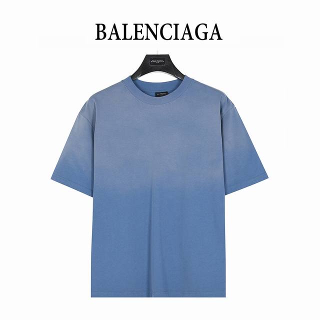 Balenciaga tie-dyed snowflake back letter hand-painted short-sleeved T-shirt The