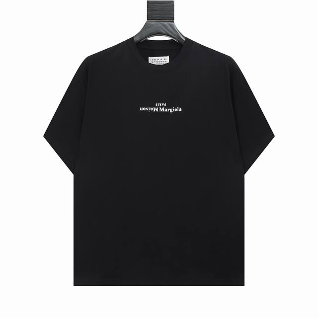 High version Maisonmargiela Margiela reverse letter print short sleeves, unisex.